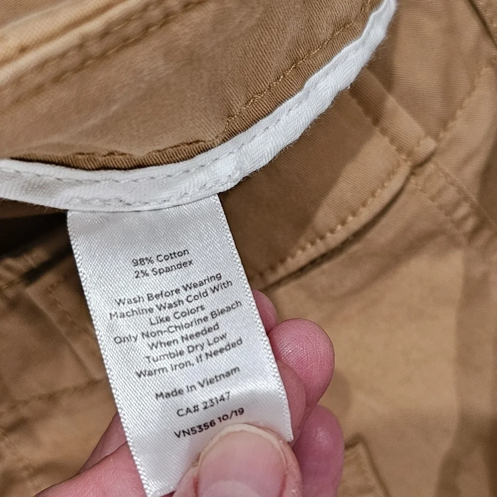 Talbots Tan Patch Pocket Crop Chinos - Picture 7 of 8